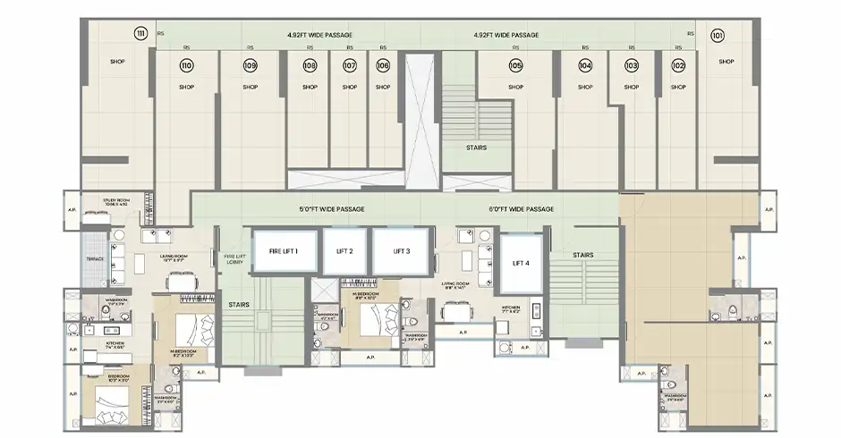 Rex Residency Parking Floor Plan